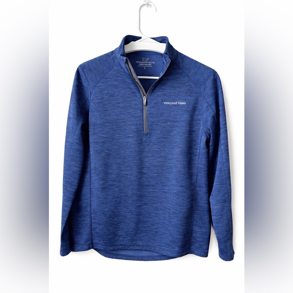Vineyard Vines WinnerTwins Performance Quarter Zip Pullover Blue Size S Golf